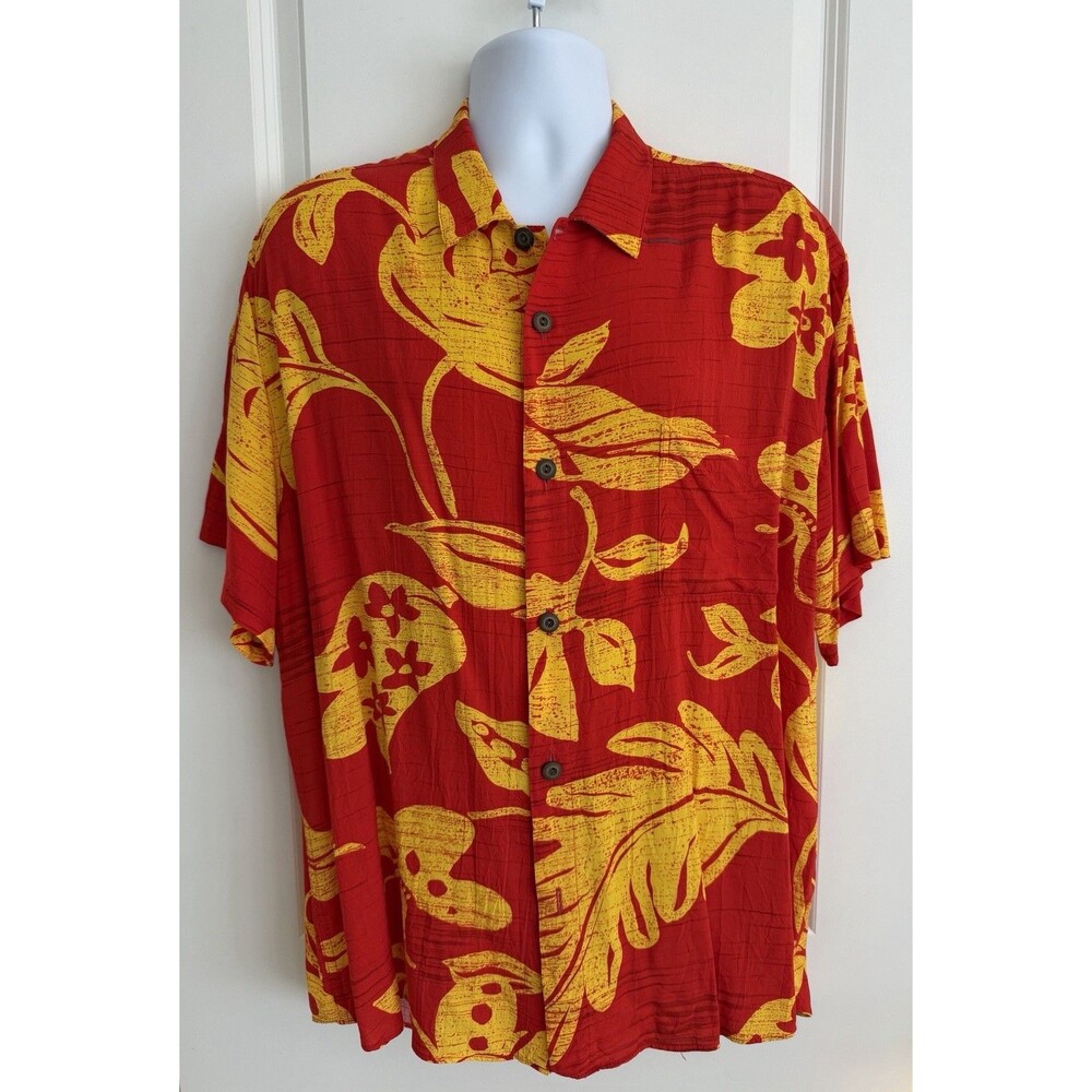 Jams World Men's Short Sleeve Hawaiian Aloha 🌺 Shirt, XL, Repaired Flaws. 🇪🇸